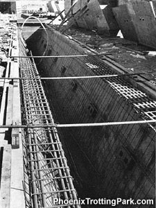 Concrete form for constructing steel-reinforced hollow roof supports